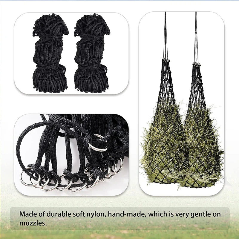 1Pc Haylage Net Durable Horse Care Products Small Holed Hay Net Haynet Equipment Slow Feed Hay Feeder Net Bags For Horse