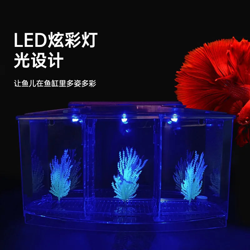 Aquarium Decoration Small Fish Tank Box Aquarium Betta Goldfish Office Fish Small Tropical Tank Fish Fry Incubate Children