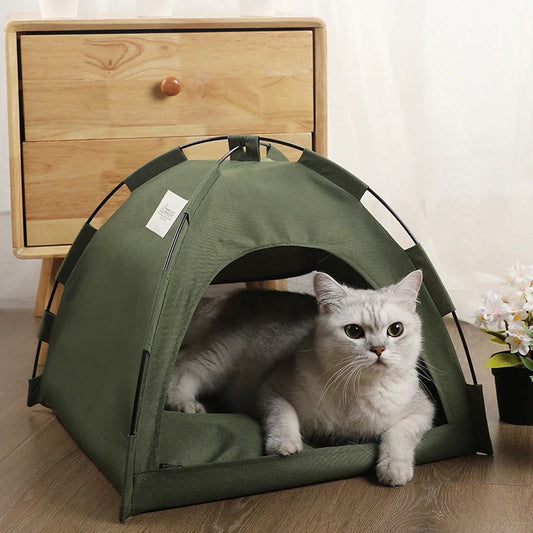 Pet Tent Bed Cat Household Products Accessories Warming Pad Furniture Sofa Basket Bed Winter Flip Kitten Tent Cat