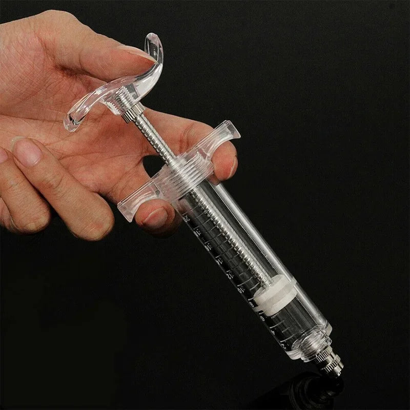 Animal Syringe for Pig Cattle Sheep Injector Vet Tools Farm Supplies Reusable Veterinary Stainless Steel Syringe Hypodermic