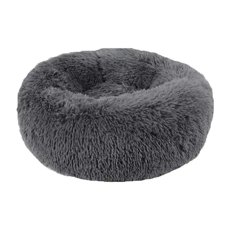 Round Long Plush Pet Beds for Dog Mattress Cat Sleep Nest Sofa Pets Bed